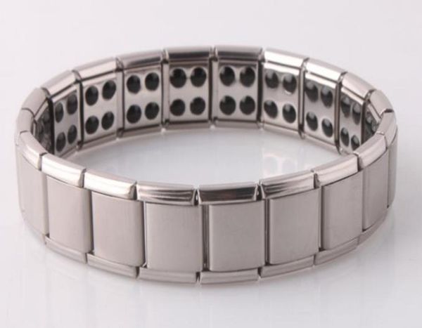 men women quantum bio energy stainless steel stretch link chain bracelet with germanium magnetic stone health jewelry for lovers s4605016, Black
men women quantum bio energy stainless steel stretch link chain bracelet with germanium magnetic stone health jewelry for lovers s4605016, Black