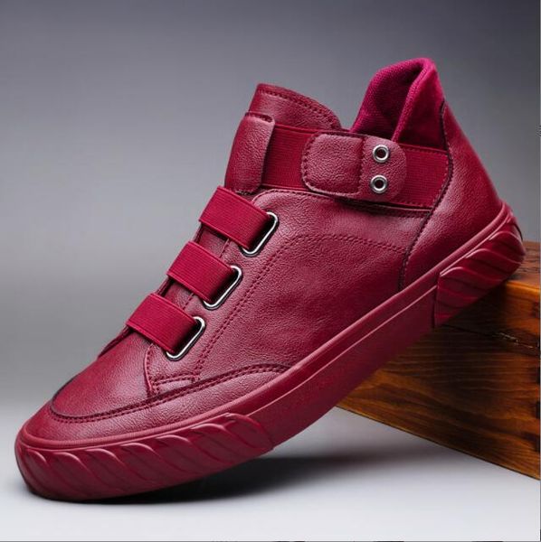 new men's leather shoes korean trend comfortable loafer men shoes british fashion men high sneakers new moccasins men, Black
new men's leather shoes korean trend comfortable loafer men shoes british fashion men high sneakers new moccasins men, Black