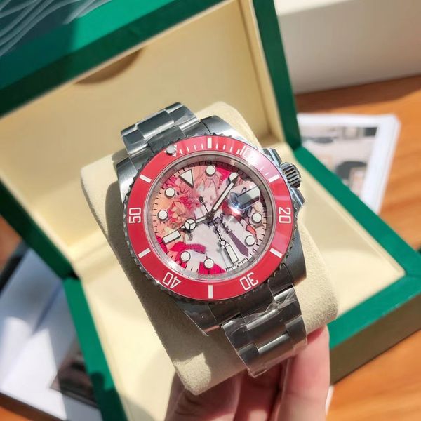 with original box mens automatic mechanica watches 40mm red ceramic stainless steel wristwatches sapphire montre de luxe men watch 2023, Slivery;brown
with original box mens automatic mechanica watches 40mm red ceramic stainless steel wristwatches sapphire montre de luxe men watch 2023, Slivery;brown