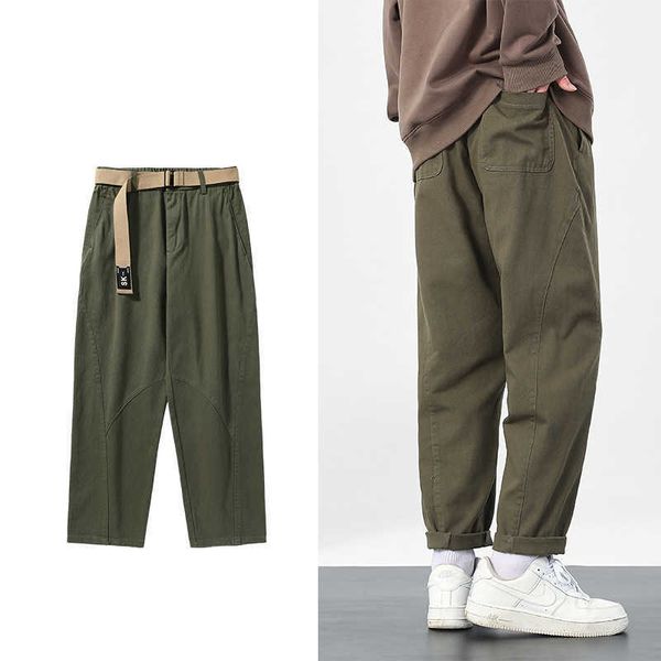 spring style men's loose casual pants with belt mens washed hip hop cotton trousers trendy cargo pants capris bottom outfits plus size, Black
spring style men's loose casual pants with belt mens washed hip hop cotton trousers trendy cargo pants capris bottom outfits plus size, Black