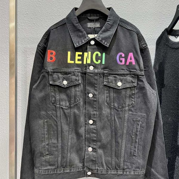 80% off factory outlet online high version 2023 early spring new family embroidery rainbow letter men's and women's denim jacket, Black;brown
80% off factory outlet online high version 2023 early spring new family embroidery rainbow letter men's and women's denim jacket, Black;brown