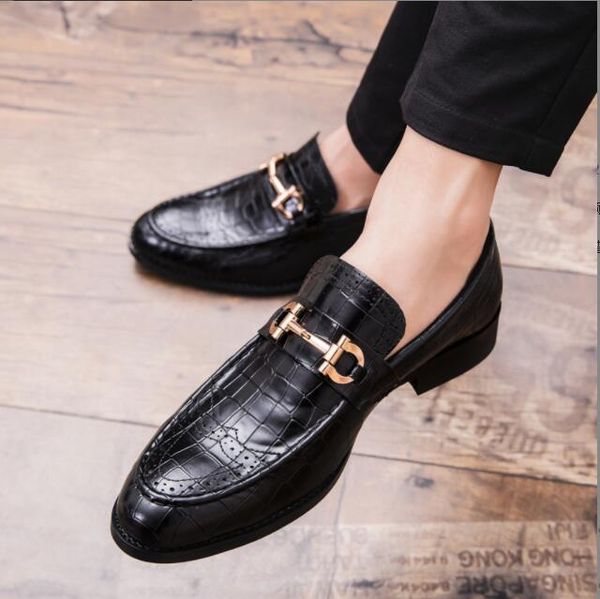 men formal business brogue shoes luxury men'sdress shoes male casual genuine leather wedding party loafers, Black
men formal business brogue shoes luxury men'sdress shoes male casual genuine leather wedding party loafers, Black