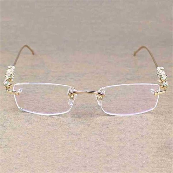 men's luxury designer women's sunglasses vintage leopard rimless clear stone transparent glasses frame eyewear men accessories ocu, White;black
men's luxury designer women's sunglasses vintage leopard rimless clear stone transparent glasses frame eyewear men accessories ocu, White;black