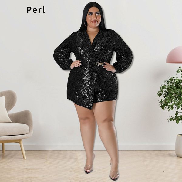 women's plus size jumpsuits rompers perl plus size women clothing long sleeve jumpsuits sequins fashion short rompers v neck clubwear 2, Black
women's plus size jumpsuits rompers perl plus size women clothing long sleeve jumpsuits sequins fashion short rompers v neck clubwear 2, Black