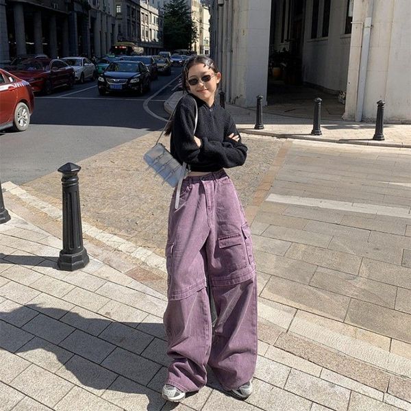 women's jeans purple oversized pocket cargo denim pants y2k streetwear high waist straight baggy jeans fashion oversized wid leg trouse, Blue
women's jeans purple oversized pocket cargo denim pants y2k streetwear high waist straight baggy jeans fashion oversized wid leg trouse, Blue