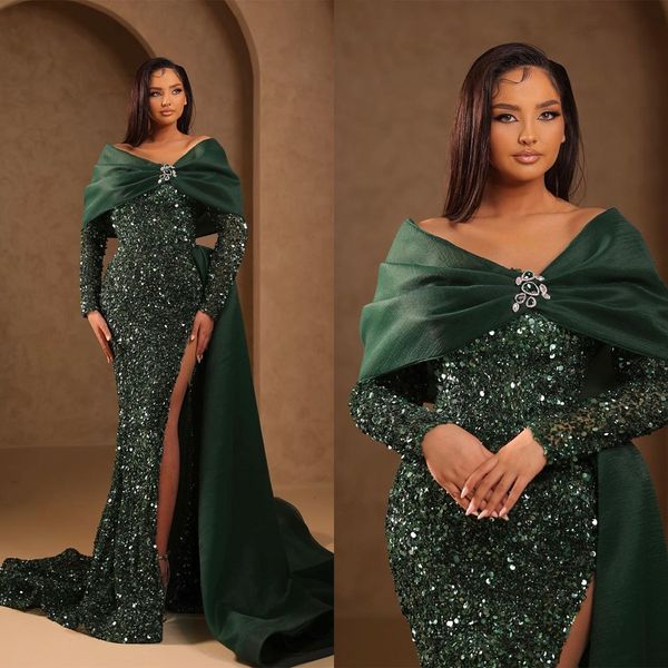 gorgeous mermaid prom dresses strapless beads sequined satin long sleeve side split backless ruffles zipper court gown custom made party dre, Black
gorgeous mermaid prom dresses strapless beads sequined satin long sleeve side split backless ruffles zipper court gown custom made party dre, Black