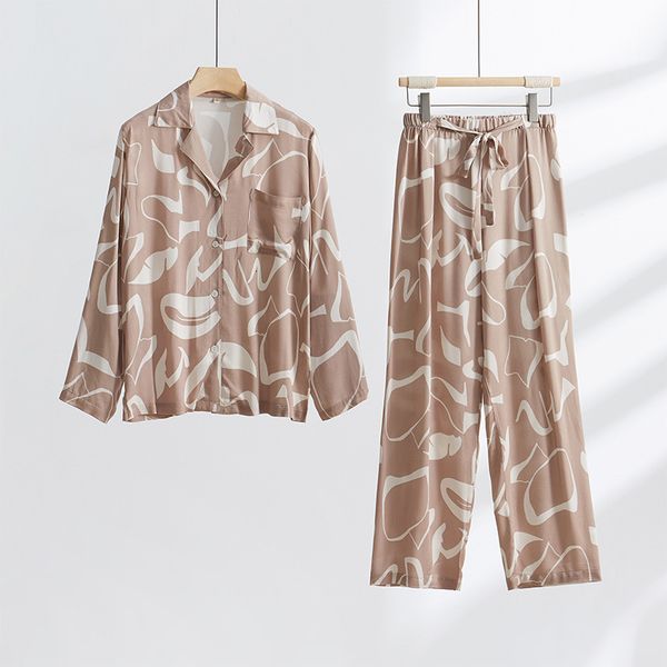 women's sleepwear spring fashion light brown color printed cotton pijamas for ladies longsleeved trousers homewear sleeping pajamas sui, Black;red
women's sleepwear spring fashion light brown color printed cotton pijamas for ladies longsleeved trousers homewear sleeping pajamas sui, Black;red