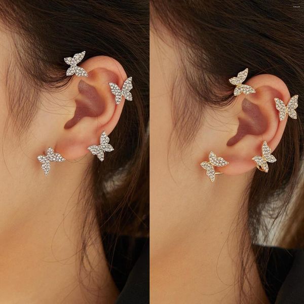 stud earrings super shiny butterfly ear clip hanging one-piece high-grade versatile without pierced ears for women, Golden;silver
stud earrings super shiny butterfly ear clip hanging one-piece high-grade versatile without pierced ears for women, Golden;silver
