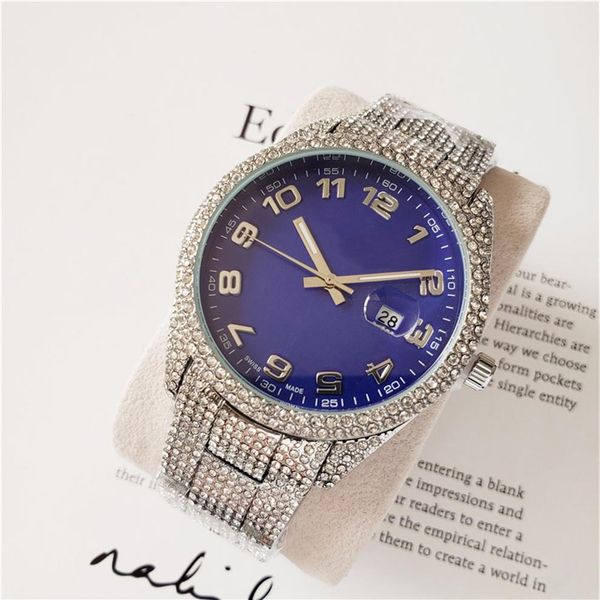 good quality fashion brand watches men's full crystal style stainless steel band calendar date quartz wrist watch x86251s, Slivery;brown
good quality fashion brand watches men's full crystal style stainless steel band calendar date quartz wrist watch x86251s, Slivery;brown