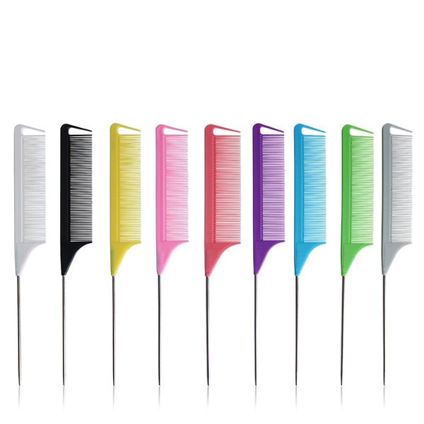 professional pointed tail hair brush comb anti-static hair dye brush barber steel needle comb salon hairdresser barber accessories 312, Silver
professional pointed tail hair brush comb anti-static hair dye brush barber steel needle comb salon hairdresser barber accessories 312, Silver
