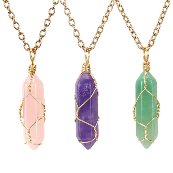 crystals necklace stone natural crystal pendant hexagonal gold color wire wrap necklace for women men quartz handmade jewelry, Silver
crystals necklace stone natural crystal pendant hexagonal gold color wire wrap necklace for women men quartz handmade jewelry, Silver