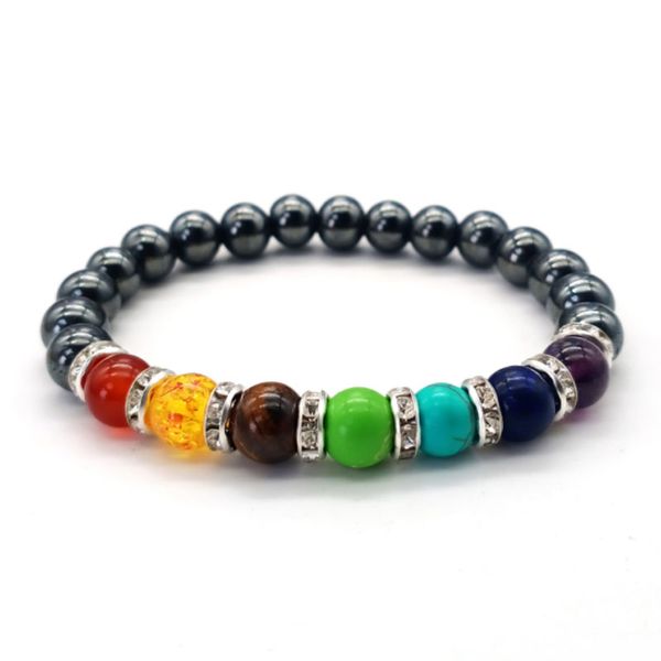 8mm colorful natural stone handmade beaded strands charm bracelets for women men elastic bangle yoga jewelry, Black
8mm colorful natural stone handmade beaded strands charm bracelets for women men elastic bangle yoga jewelry, Black