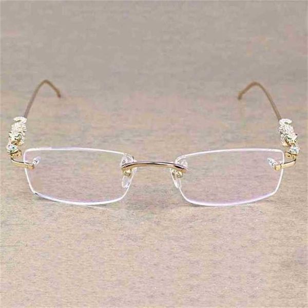 women's fashion designer sunglasses vintage leopard rimless clear stone transparent glasses frame eyewear men accessories oculos eyegla, White;black
women's fashion designer sunglasses vintage leopard rimless clear stone transparent glasses frame eyewear men accessories oculos eyegla, White;black