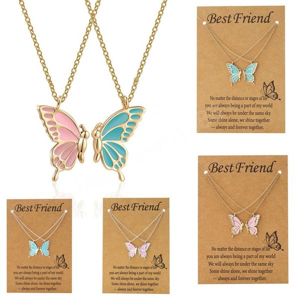 2pcs colorful butterfly necklace set for women friendship neck chain choker female fashion jewelry, Silver
2pcs colorful butterfly necklace set for women friendship neck chain choker female fashion jewelry, Silver