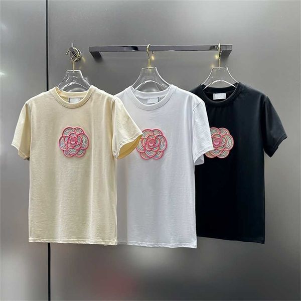 80% off factory outlet online summer 2023 women's new camellia blossom handmade bright beaded sheet round neck cotton short sleeve t-sh, White;black
80% off factory outlet online summer 2023 women's new camellia blossom handmade bright beaded sheet round neck cotton short sleeve t-sh, White;black