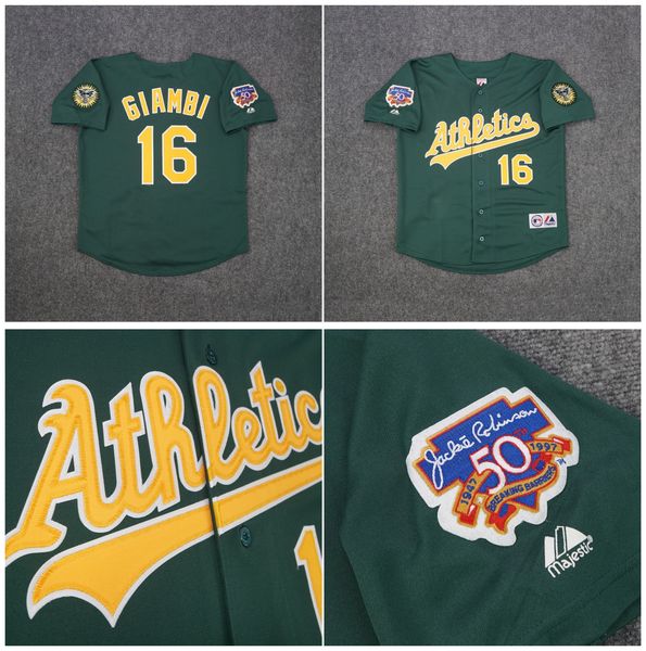 athletics jason giambi baseball jersey oakland a's 1997 jackie 50th patch alternate green size s-4xl, Blue;black
athletics jason giambi baseball jersey oakland a's 1997 jackie 50th patch alternate green size s-4xl, Blue;black