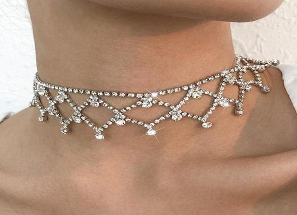 chokers luxury rhinestone mesh shape short choker necklace charm neck jewelry for women bling crystal hollow tassel party gifts5285452, Golden;silver
chokers luxury rhinestone mesh shape short choker necklace charm neck jewelry for women bling crystal hollow tassel party gifts5285452, Golden;silver