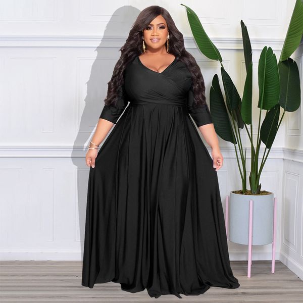 plus size dresses plus size women's dress autumnwinter solid vneck wedding dress party dress temperament evening dress plus size 230325, Black
plus size dresses plus size women's dress autumnwinter solid vneck wedding dress party dress temperament evening dress plus size 230325, Black