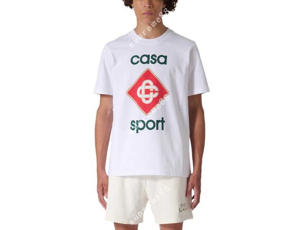 23ss casablanca fashion summer cotton tees print men and women loose and versatile short-sleeve, White;black
23ss casablanca fashion summer cotton tees print men and women loose and versatile short-sleeve, White;black