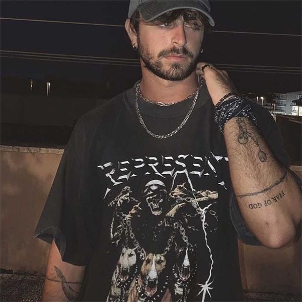 80% off factory outlet online made old wash hell print loose high street ins fashion short sleeve men's and women's t-shirt, White;black
80% off factory outlet online made old wash hell print loose high street ins fashion short sleeve men's and women's t-shirt, White;black