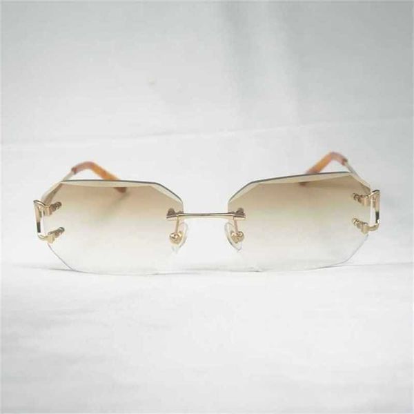 luxury designer new men's and women's sunglasses 20% off vintage rimless wire men eyewear women for summer diamond cutting clear g, White;black
luxury designer new men's and women's sunglasses 20% off vintage rimless wire men eyewear women for summer diamond cutting clear g, White;black