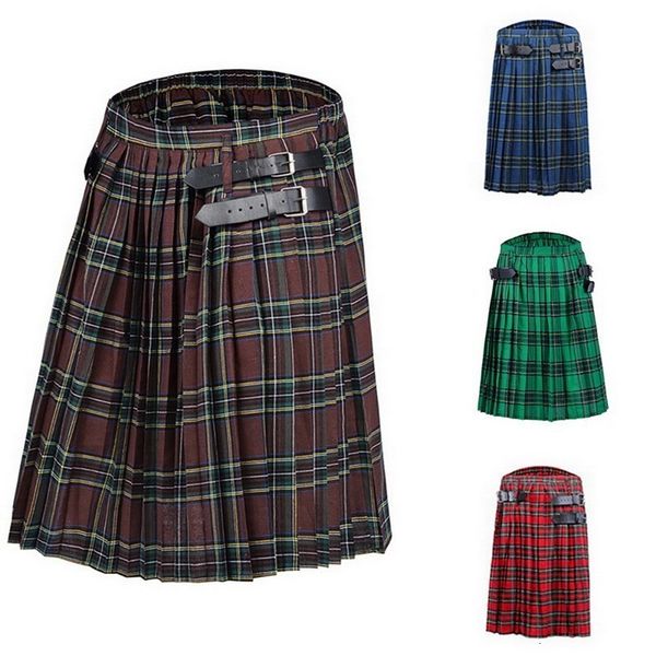 men's shorts mens kilt traditional plaid belt pleated bilateral chain brown gothic punk scottish tartan trousers skirts 230325, White;black
men's shorts mens kilt traditional plaid belt pleated bilateral chain brown gothic punk scottish tartan trousers skirts 230325, White;black