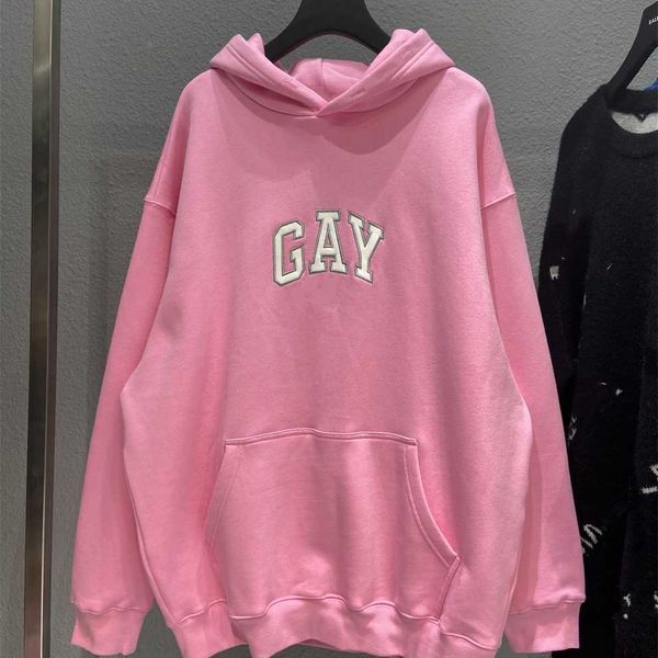 80% off factory outlet online family gay pink fleece hoodie version new thread sewing dyeing pure cotton letter embroidery sweater, Black
80% off factory outlet online family gay pink fleece hoodie version new thread sewing dyeing pure cotton letter embroidery sweater, Black