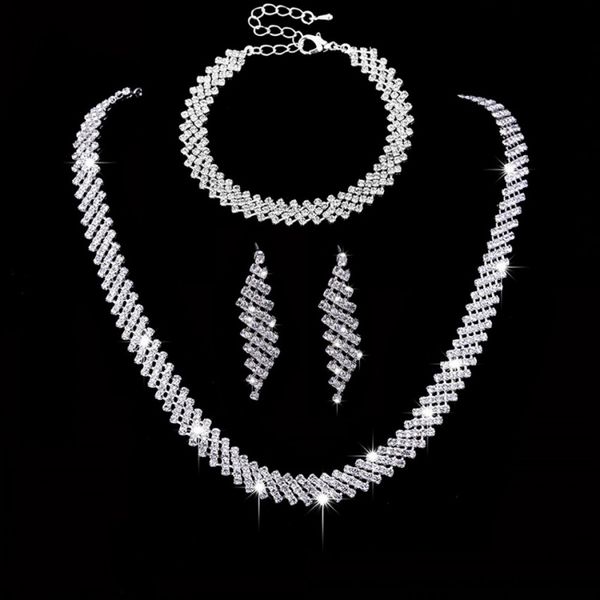 16 style necklace earring bracelet jewelry suit inlaid zircon rhinestone twinkle bridal decorate adjeustable length necklace elegant wedding, Silver
16 style necklace earring bracelet jewelry suit inlaid zircon rhinestone twinkle bridal decorate adjeustable length necklace elegant wedding, Silver