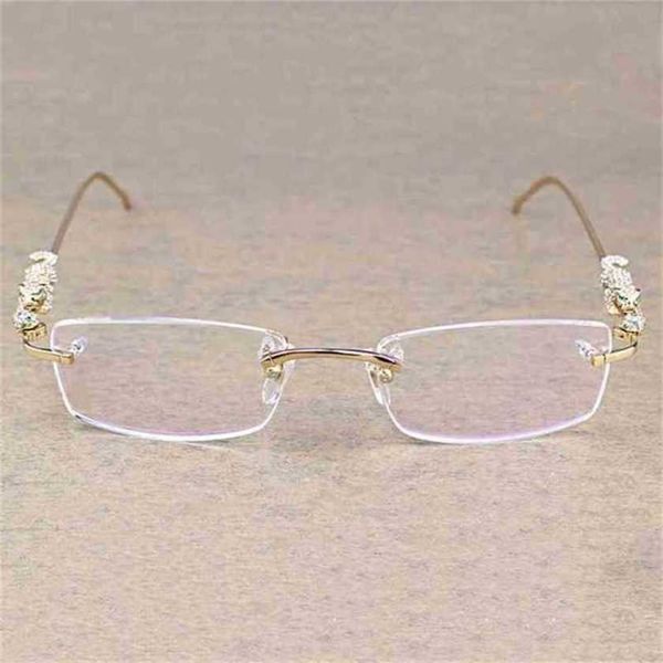 fashion men's outdoor sunglasses vintage leopard rimless clear stone transparent glasses frame eyewear men accessories oculos eyeglasse, White;black
fashion men's outdoor sunglasses vintage leopard rimless clear stone transparent glasses frame eyewear men accessories oculos eyeglasse, White;black