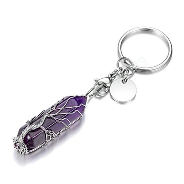 natural stone tree of life pendants keychain silver color wire wrap women men key holder car backpack accessories unique jewelry
natural stone tree of life pendants keychain silver color wire wrap women men key holder car backpack accessories unique jewelry