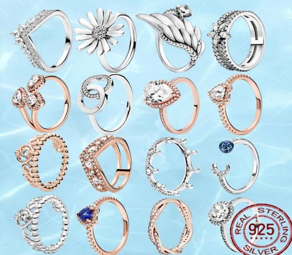 925 silver women fit pandora ring original heart crown fashion rings princess wishbone signature circles hearts halo infinity eter8709529, Slivery;golden
925 silver women fit pandora ring original heart crown fashion rings princess wishbone signature circles hearts halo infinity eter8709529, Slivery;golden