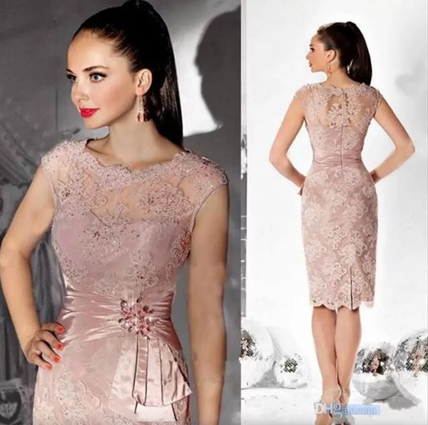 light pink lace mother of the bride dresses for wedding prom jewel neck sequins beaded short prom party gowns sheath knee length mother form, Black;red
light pink lace mother of the bride dresses for wedding prom jewel neck sequins beaded short prom party gowns sheath knee length mother form, Black;red