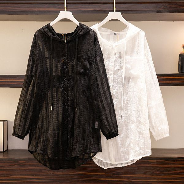 women's plus size outerwear coats 150kg plus size women's summer bust 160 hooded sunscreen loose thin shirts longsleeved coats bla, Black
women's plus size outerwear coats 150kg plus size women's summer bust 160 hooded sunscreen loose thin shirts longsleeved coats bla, Black