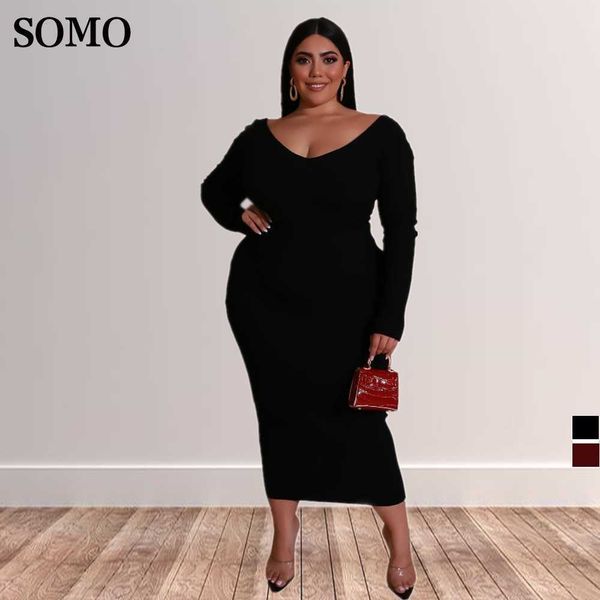 plus size dresses fall women clothes v neck casual pit strip simple pure color elegant long dress wholesale dropshipping 230307, Black
plus size dresses fall women clothes v neck casual pit strip simple pure color elegant long dress wholesale dropshipping 230307, Black