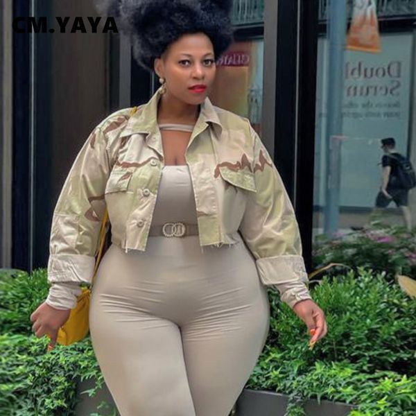 women's plus size outerwear coats cm.yaya women plus size jackets camoufalge straight loose short coats female fashion streetwear casua, Black
women's plus size outerwear coats cm.yaya women plus size jackets camoufalge straight loose short coats female fashion streetwear casua, Black