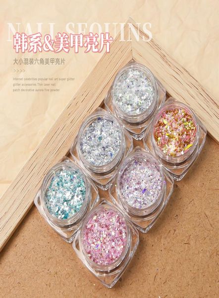 6box holographic hexagon nail glitter acrylic powder sparkly flakes slices shiny sequin paillette christmas decoration5848212, Silver;gold
6box holographic hexagon nail glitter acrylic powder sparkly flakes slices shiny sequin paillette christmas decoration5848212, Silver;gold