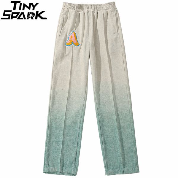 men's pants men hip hop sweatpants streetwear embroidery gradient color joggers pants harajuku cotton track pants trousers harem pants, Black
men's pants men hip hop sweatpants streetwear embroidery gradient color joggers pants harajuku cotton track pants trousers harem pants, Black
