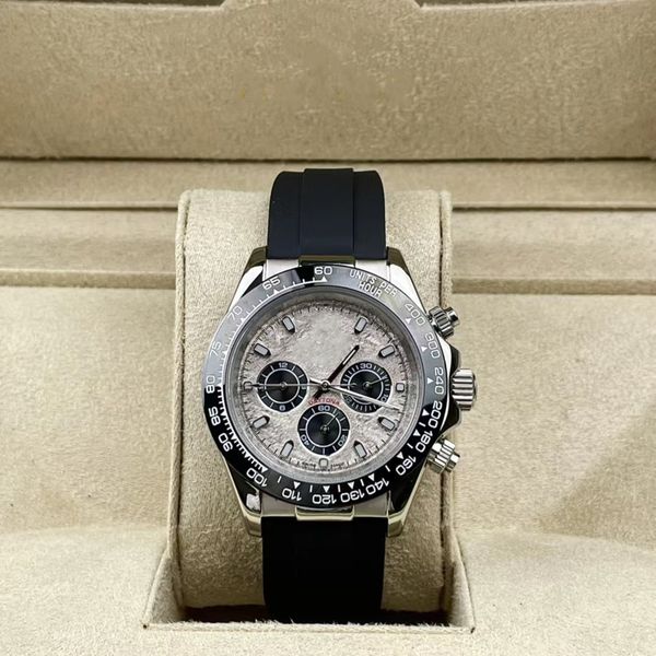 with original box men's automatic watch 40mm rubber grey strap stainless steel case three eyes sapphire waterproof watches luxusuhr mon, Slivery;brown
with original box men's automatic watch 40mm rubber grey strap stainless steel case three eyes sapphire waterproof watches luxusuhr mon, Slivery;brown