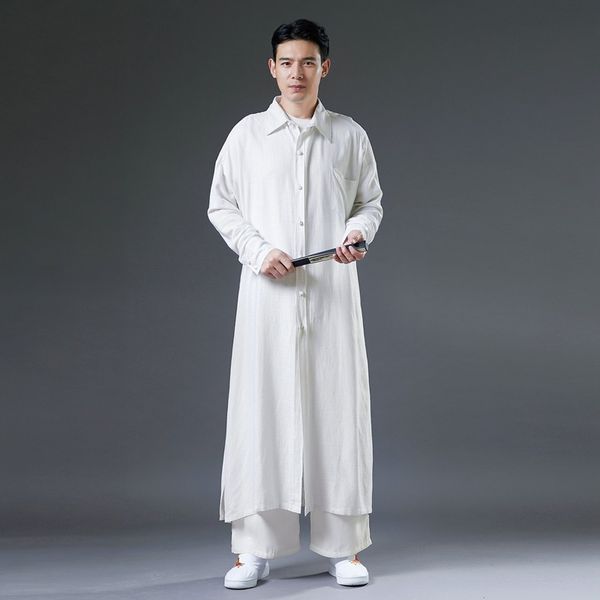 men's ethnic clothing asian costume chinese improved tang suit hanfu oriental cheongsam style robe black and white cotton linen outfit, Red
men's ethnic clothing asian costume chinese improved tang suit hanfu oriental cheongsam style robe black and white cotton linen outfit, Red