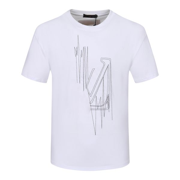 men's t-shirt 2023 summer fashion designer cotton short sleeve t-shirt crewneck t-shirt short sleeve jumper knitted print never goes ou, White;black 
men's t-shirt 2023 summer fashion designer cotton short sleeve t-shirt crewneck t-shirt short sleeve jumper knitted print never goes ou, White;black