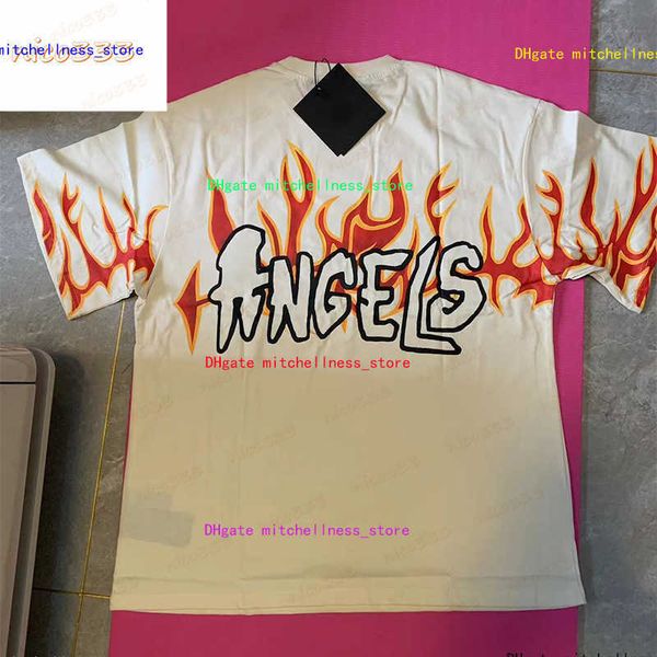23ss new t shirt flame print pattern apricot cotton loose personality street versatile men women casual, White;black
23ss new t shirt flame print pattern apricot cotton loose personality street versatile men women casual, White;black