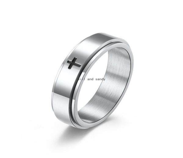 anti anxiety rotatable jesus cross ring band finger stainless steel decompression rings for women men hiphop fashion jewelry will 7959990, Silver
anti anxiety rotatable jesus cross ring band finger stainless steel decompression rings for women men hiphop fashion jewelry will 7959990, Silver