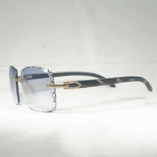 women's fashion designer sunglasses vintage black white horn oversize rimless diamond cutting men wood glasses retro shades for summer, White;black
women's fashion designer sunglasses vintage black white horn oversize rimless diamond cutting men wood glasses retro shades for summer, White;black