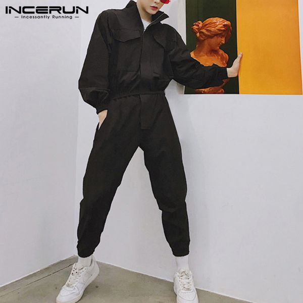 men's pants incerun fashion men jumpsuit romper joggers long sleeve solid color streetwear casual trousers men cargo overalls s-5xl 230, Black
men's pants incerun fashion men jumpsuit romper joggers long sleeve solid color streetwear casual trousers men cargo overalls s-5xl 230, Black
