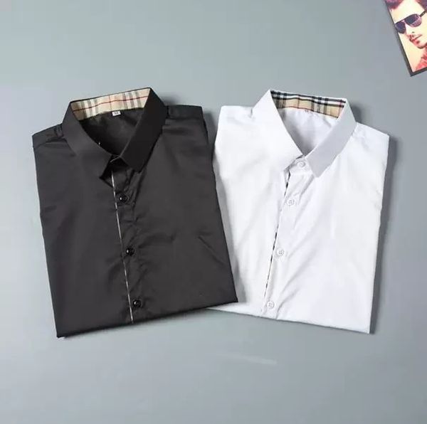 2023luxurys designers men's dress shirts fashion trend casual business cocktail shirt long sleeve solid color summer comfortable stand, White;black
2023luxurys designers men's dress shirts fashion trend casual business cocktail shirt long sleeve solid color summer comfortable stand, White;black