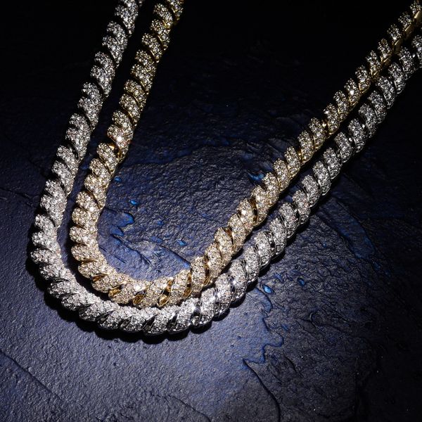 chains european and american new twine 10mm ice crystal fried dough twists cuban men's necklace, Silver
chains european and american new twine 10mm ice crystal fried dough twists cuban men's necklace, Silver