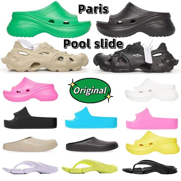 2023 slippers mens womens chunky slides pu sandals rubber and fur designer flat sole slipper paris piscine pool slide sandal 3d embossing lo, Black
2023 slippers mens womens chunky slides pu sandals rubber and fur designer flat sole slipper paris piscine pool slide sandal 3d embossing lo, Black