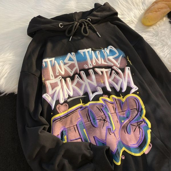 women's hoodies sweatshirts retro american gothic oversized letter print hoodie women's y2k street hip hop loose harajuku pullover, Black
women's hoodies sweatshirts retro american gothic oversized letter print hoodie women's y2k street hip hop loose harajuku pullover, Black