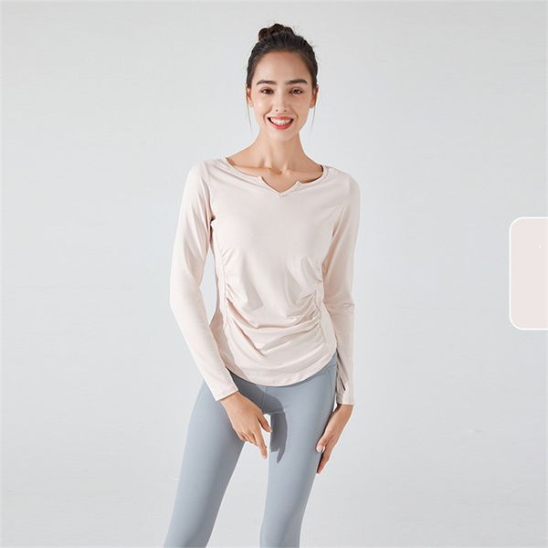 ll v-neck temperament yoga female autumn and winter slim speed dry long sleeve professional morning running sports fitness clothes t-shirt
ll v-neck temperament yoga female autumn and winter slim speed dry long sleeve professional morning running sports fitness clothes t-shirt