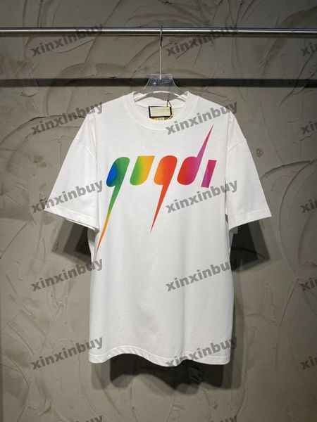 xinxinbuy men designer tee t shirt 23ss rainbow gradient letter print short sleeve cotton women black white blue khaki xs-2xl, Black;brown
xinxinbuy men designer tee t shirt 23ss rainbow gradient letter print short sleeve cotton women black white blue khaki xs-2xl, Black;brown